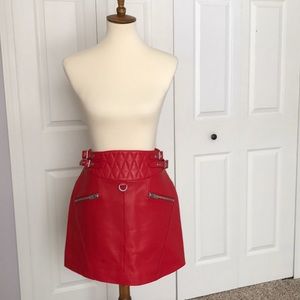 100% Real leather skirt.